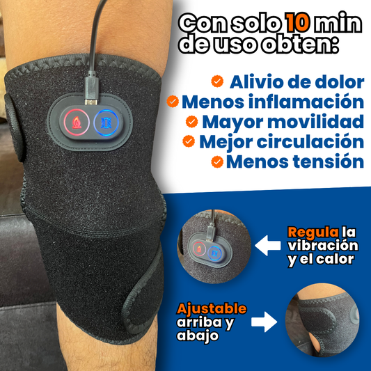 Rodillera antidolores térmica y vibradora