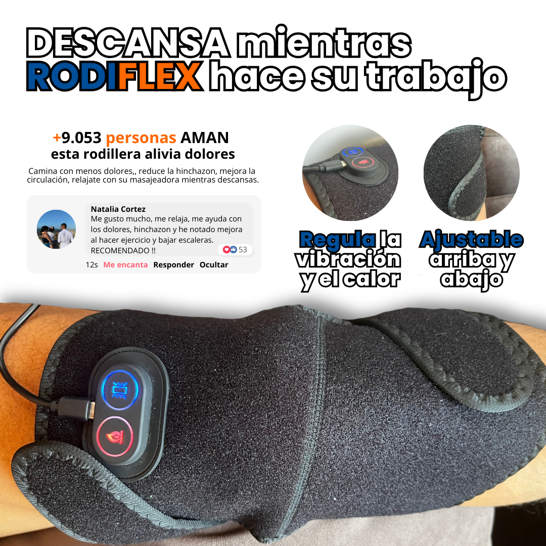Rodillera antidolores térmica y vibradora