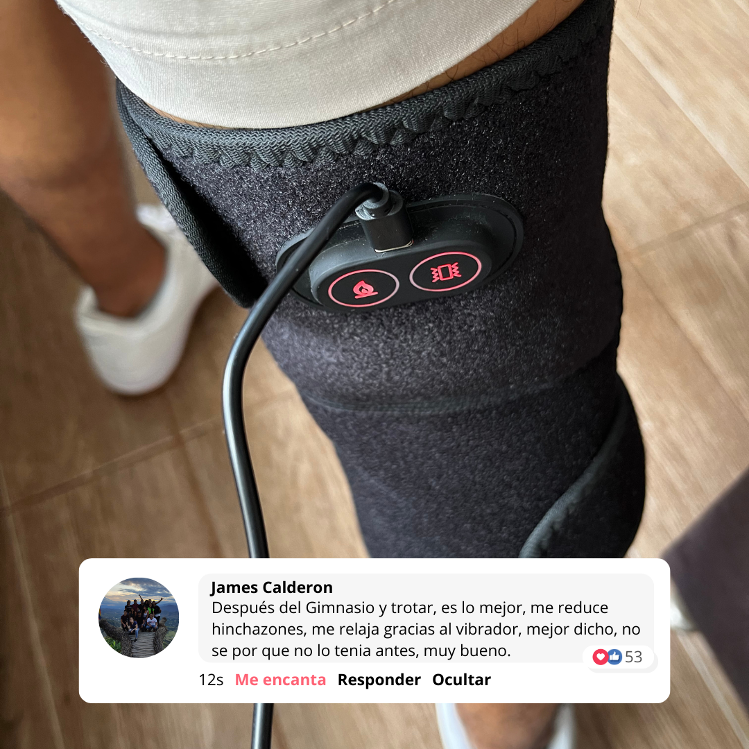 Rodillera antidolores térmica y vibradora