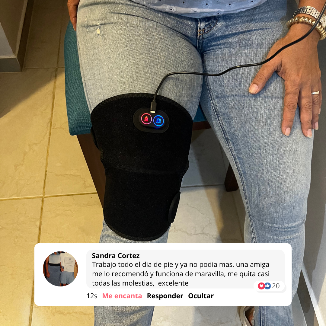 Rodillera antidolores térmica y vibradora